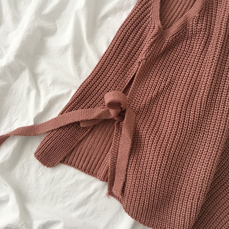 Áo len gile thắt nơ hai bên