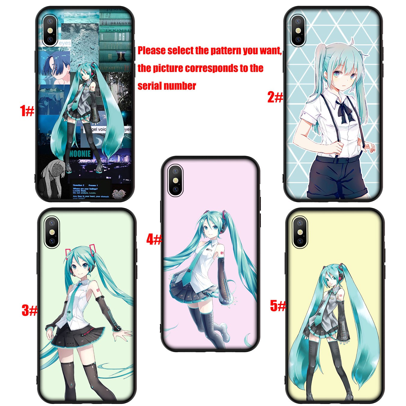 Samsung Galaxy A9 A8 A7 A6 Plus J8 2018 + A21S A70 M20 A6+ A8+ 6Plus Casing Soft Silicone Cartoon hatsune miku girl Phone Case