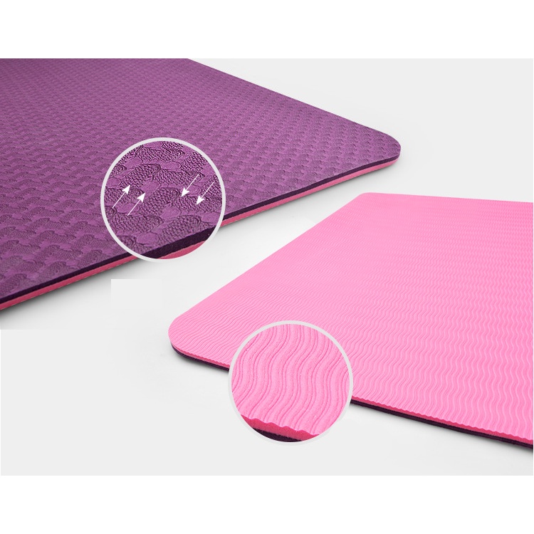 Thảm Tập Yoga 6mm Định Tuyến 2 Lớp TPE Chống Trượt Cao Cấp ANFIT
