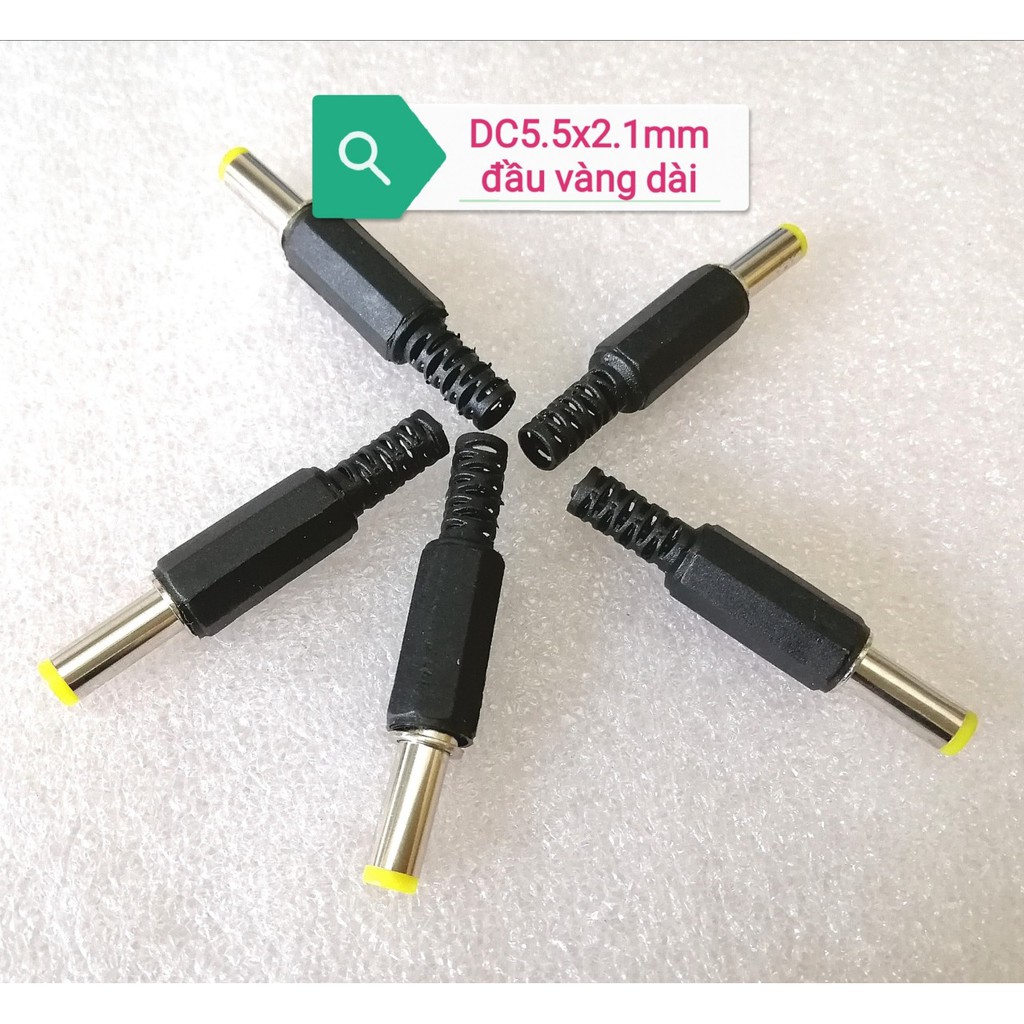 Đầu Jack cắm nguồn DC 5.5x2.1mm (đầu vàng dài,đầu đen), 5.5x2.5, 3.5x1.5mm