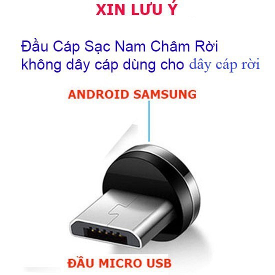 FREESHIP TỪ 50K_1 đầu sạc nam châm - iphone, micro USB, Type C | BigBuy360 - bigbuy360.vn