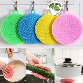 Miếng rửa chén 🌸FREESHIP🌸 Miếng rửa chén dĩa đa năng bằng silicon cách nhiệt có gai tròn KN23