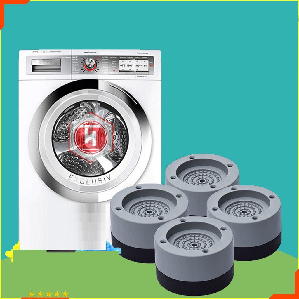 SÉT 4 CÁI ĐẾ KÊ CHÂN MÁY GIẶT CHỐNG RUNG CHỐNG ỒN SILICON CAO CẤP [LOAI 1 ]