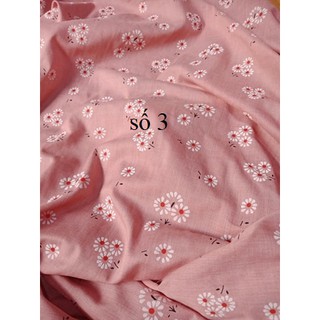 Vải Thô Hoa Cúc Chất Đẹp Nhiều Màu, Khổ Rộng 1,5m