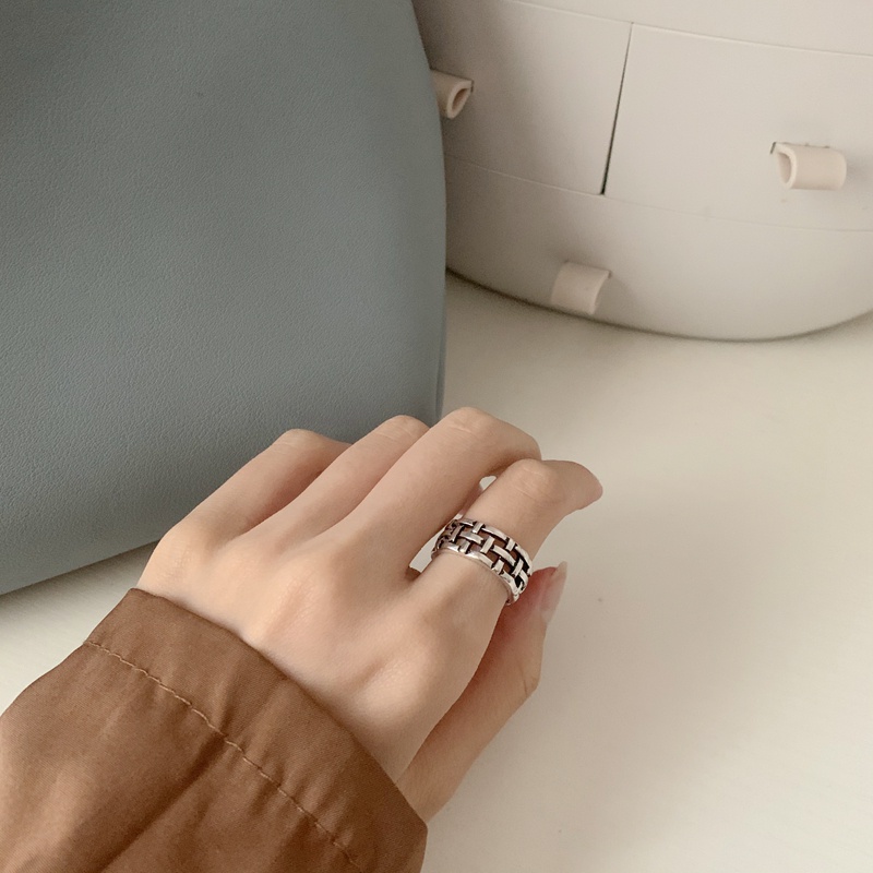 Nhẫn đan chéo phong cách Âu Mỹ cổ điển thời trang