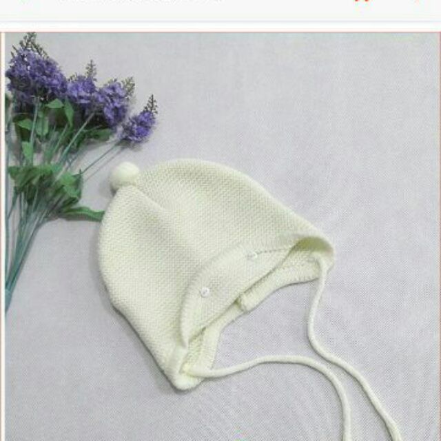 Mũ len cúc cho bé