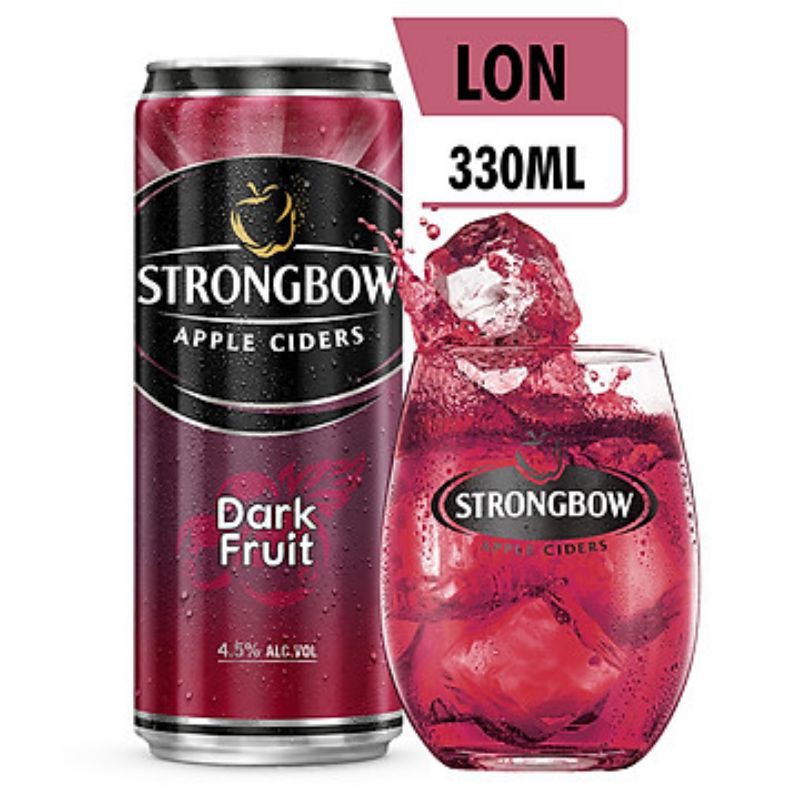 THÙNG 24 LON STRONGBOW DARK FRUIT - VỊ DÂU ĐEN