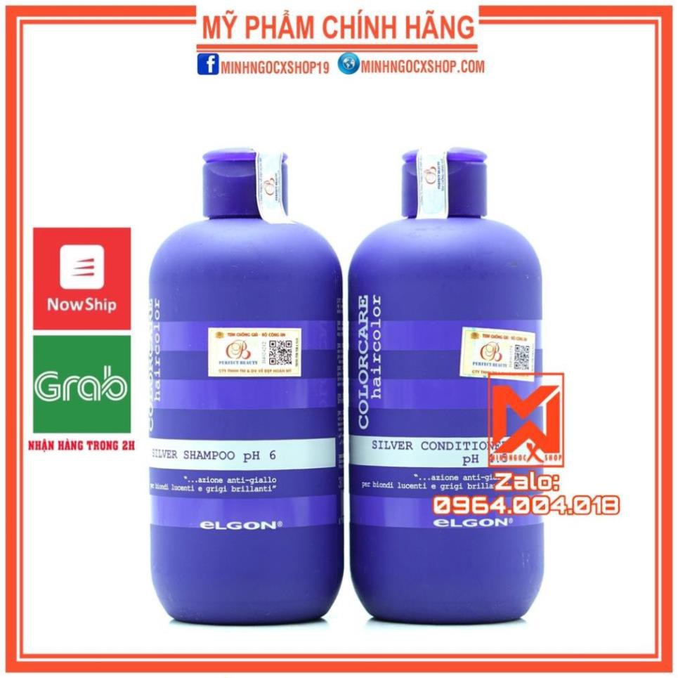 ✅[ ELGON ] DẦU GỘI XẢ TÍM KHỬ VÀNG ELGON CHO TÓC TẨY TRẮNG BẠCH KIM 300ML CHÍNH HÃNG