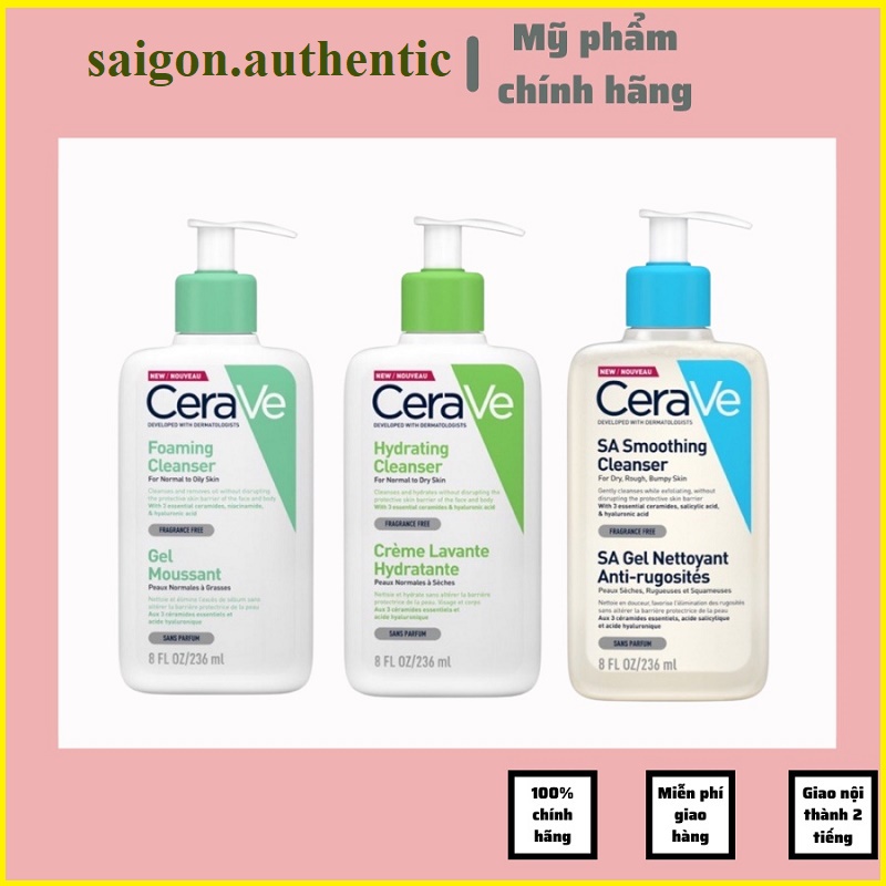 Sữa Rửa Mặt Cerave Da Dầu Da Khô & Da Hỗn Hợp