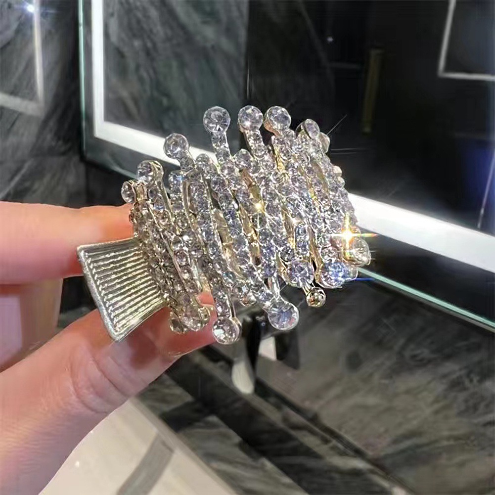 Kẹp Tóc Càng Cua Cố Định Đuôi Ngựa Đính Đá Toàn Diện Thời Trang Cho Nữ