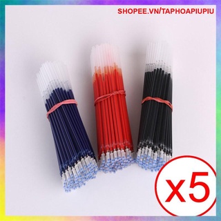 Combo 5 ruột bút nước mực xanh, đỏ, đen ngòi bi
