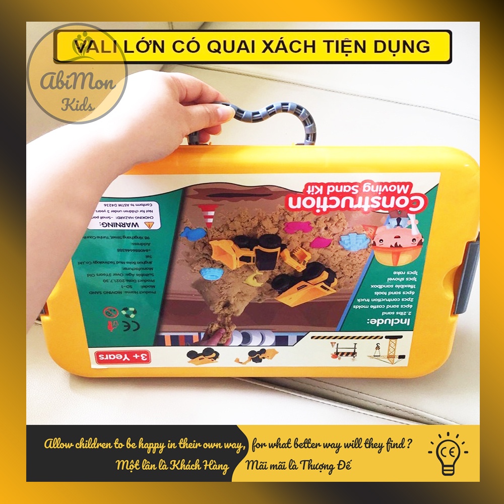 Đồ Chơi Cát Động Lực Cho Bé (có khuôn, ô tô, vali quai xách) ☘️ Montessori ✨ Đồ chơi Giáo Dục - An toàn - Thông minh