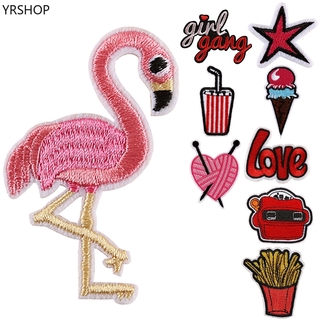 Sticker Ủi Thêu Hình Chim Hồng Hạc