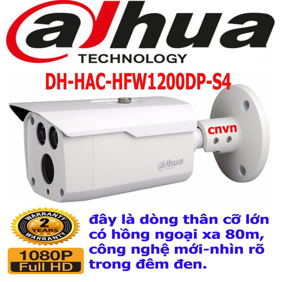 Camera HDCVI 2MP Dahua HAC-HFW1200DP-S4
