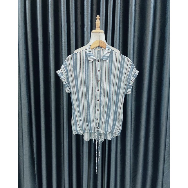 Áo kẻ dây rút xuất dư xịn