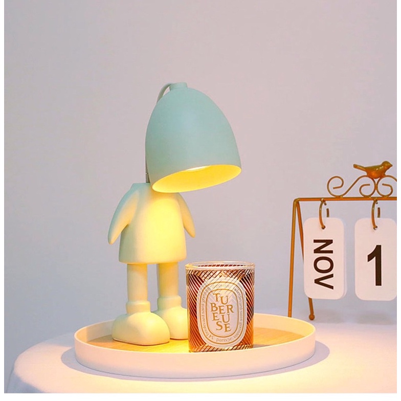 Đèn Đốt Nến mô hình ROBOT - Phụ kiện nến Yankee, Bath and body works - có núm chỉnh độ sáng