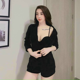 Sét bộ đùi 3 món áo vets dài , chất umi mềm mại , 3 màu y hình qc