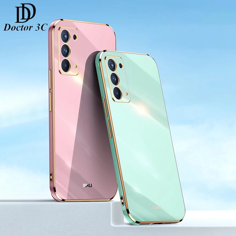 Ốp Điện Thoại Viền Vuông TPU Mềm Mạ Điện Kèm Phim Bảo Vệ Lens Cho OPPO Reno 4 Pro 3 2 2Z 2F 10X Zoom Reno4 Reno3 Reno2 4G 5G 2022