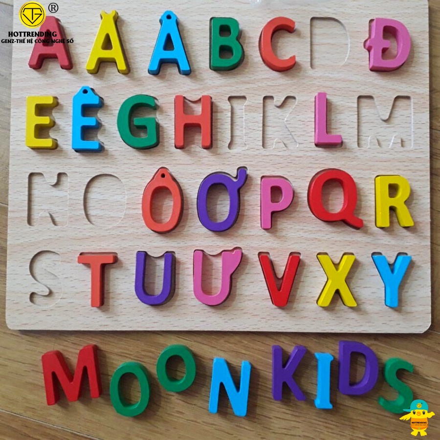 Bảng chữ cái gỗ Tiếng Việt cho bé tập đọc