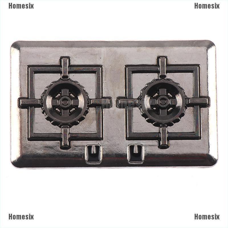 [HoMSI] 1Set 1:12 Dollhouse Miniature Gas Stove Metal Model Toy Doll House Decor SUU