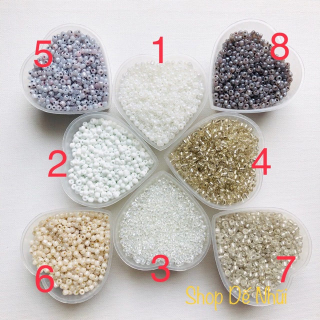 20gr Cườm Thủy Tinh 3~4mm