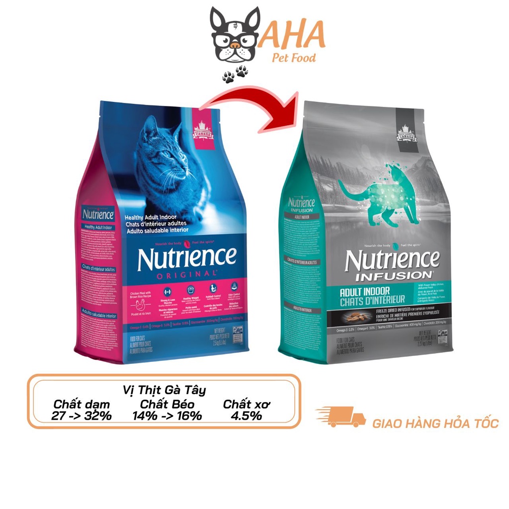 Thức Ăn Cho Mèo Không Lông Sphynx Nutrience Infusion Bao 500g - Đồ Ăn Cho Mèo, Vị Thịt Gà, Rau Củ, Trái Cây