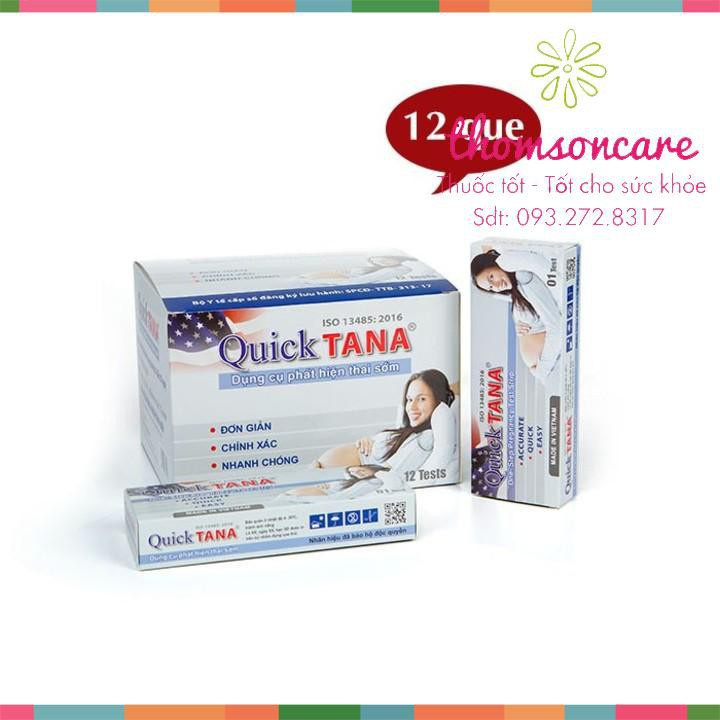 Quicktana - Hộp 12 que thử thai - Phát hiện thai nhanh chóng - Luôn che tên sản phẩm