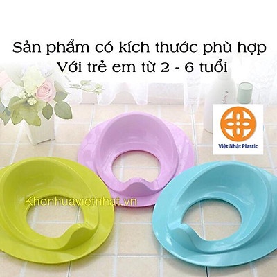 Bệ vệ sinh Thu Nhỏ Bồn Cầu Cho Bé Nhựa Việt Nhật, bệ xí thu nhỏ bồn cầu giúp bé ngồi an toàn thoải mái