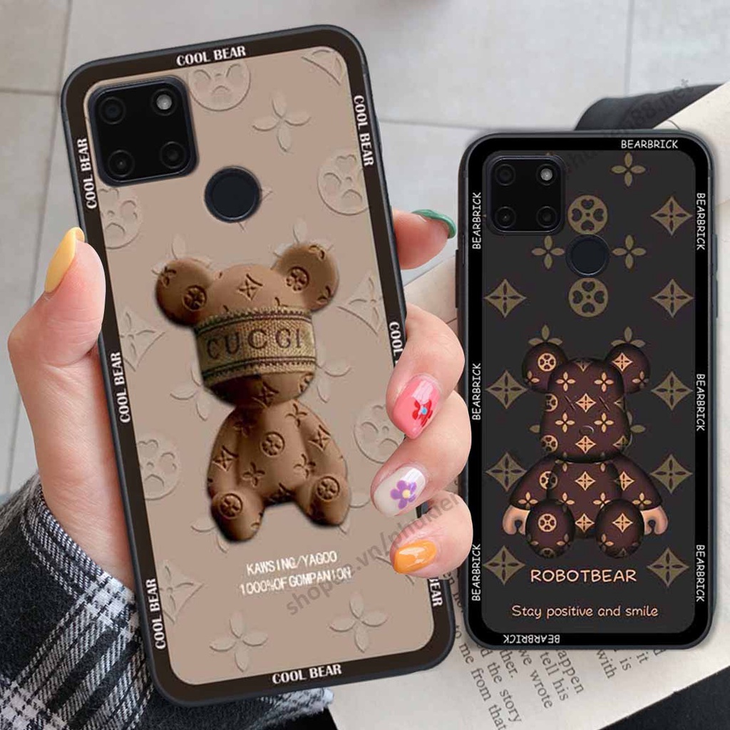 Ốp Realme 9i bear, k@ws thương hiệu phong cách ốp lưng thời trang cao cấp