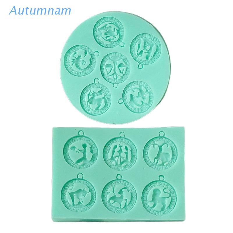 Khuôn Silicone Làm Móc Khóa Hình 12 Chòm Sao