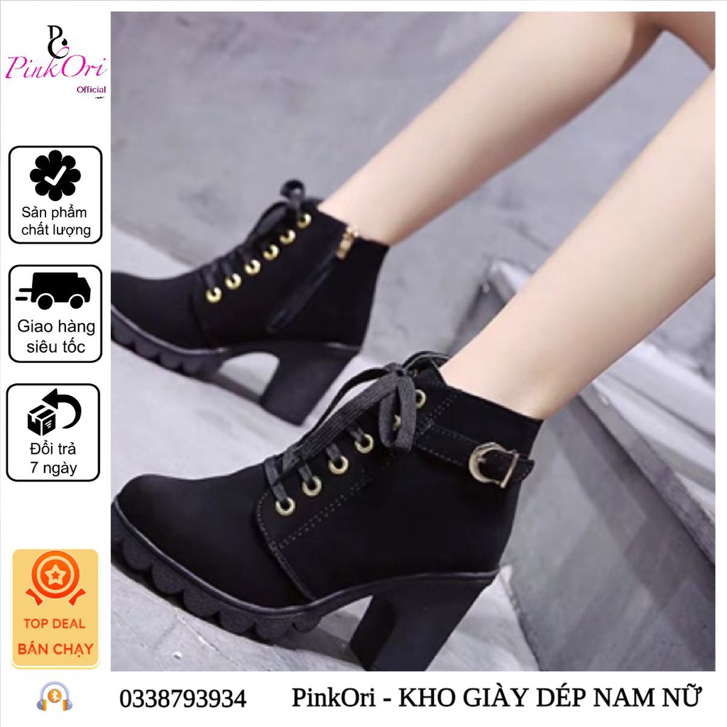 Mã M98 - Bốt da lộn đế đế 7p cực bền cực xinh - PinkOri