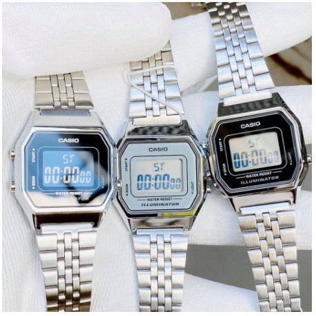 Đồng hồ nữ Casio LA680WA-1BDF dây đeo thép không gỉ cổ điển , sang trọng , đẳng cấp