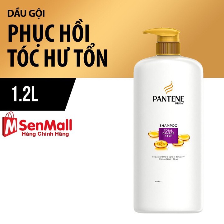 Dầu gội Pantene chai 1200ml siêu mềm mượt chăm sóc tóc hư tổn  ( hairshop259 )