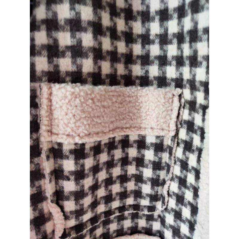 Áo khoác dạ hoạ tiết caro basic Hàn Quốc lót lông cừu siêu xịn hàng Quảng Châu (ảnh thật  | BigBuy360 - bigbuy360.vn