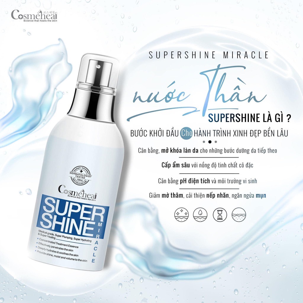 Nước thần căng bóng da CosmeHeal Supershine Miracle 50ml Hàn Quốc