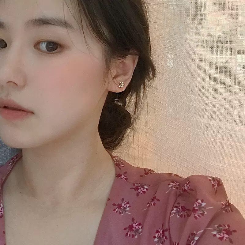 Bông tai Bạc 925 mạ Vàng 14K / LP-E203