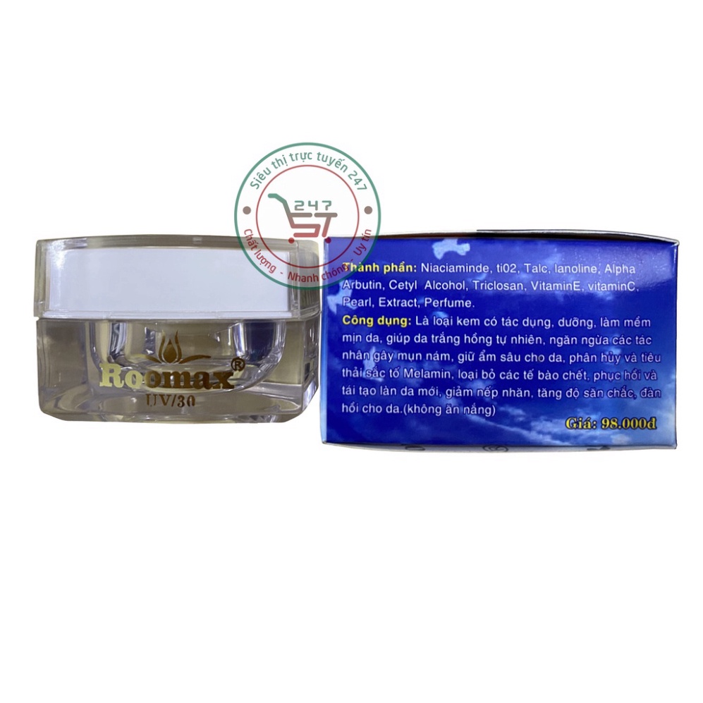 Kem Nám Tàn nhang dưỡng Trắng da Phục hồi Bảo vệ da Roomax 17in1 20g (Xanh dương-trắng)