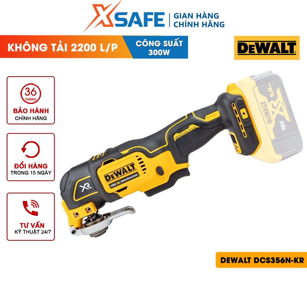 Máy cắt cầm tay 20V DEWALT kèm bộ phụ kiện lưỡi cắt Máy cắt cầm tay DeWalt trang bị đèn LED làm việc, ba cấp tốc độ
