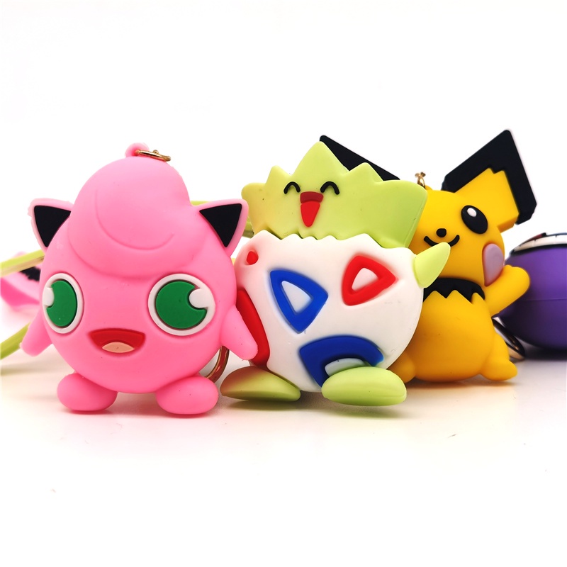 Móc khóa hình Pikachu dễ thương treo túi xách/ cho các cặp đôi