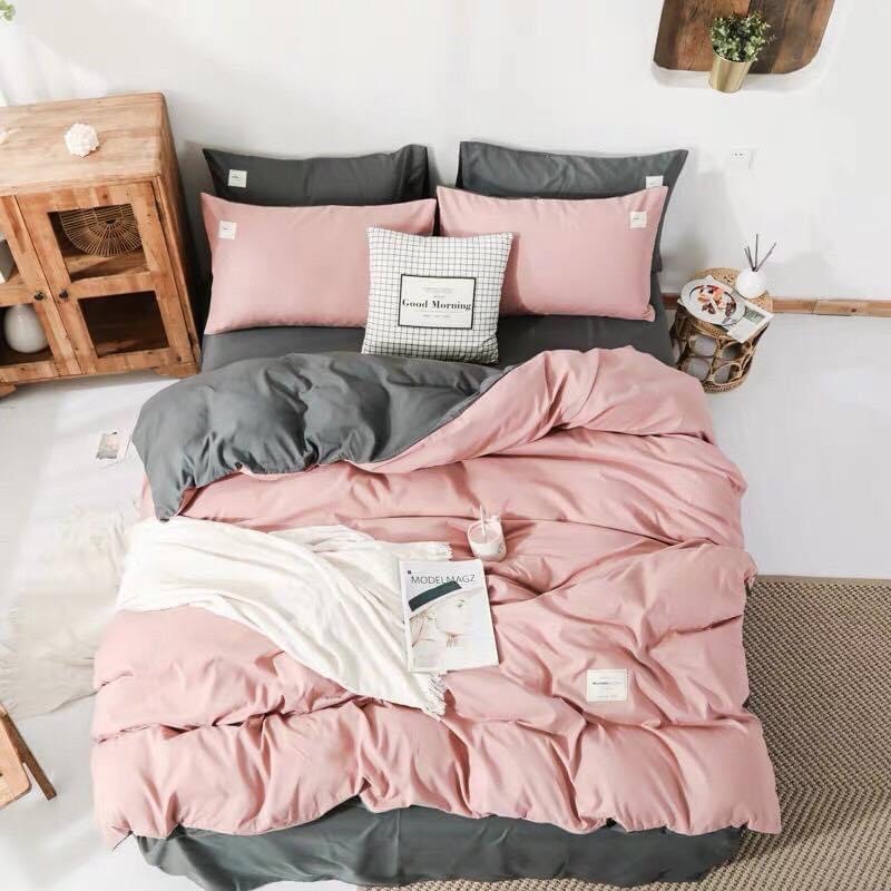 Bộ Chăn Ga Gối Cotton TiCi Phong Cách Hàn Quốc Cao Cấp Đủ Kích Thước Đủ Màu Không Kèm Gối (CG2)