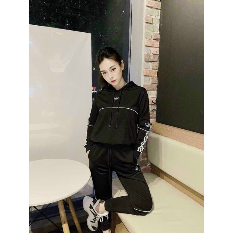 Đồ bộ thể thao adias viền sọc