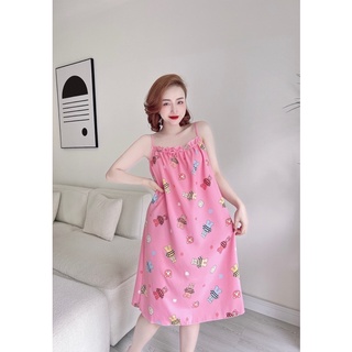 Đầm hoa hai dây xinh
