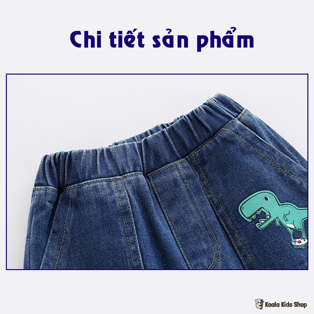 Quần Jean bé trai WELLKIDS Quần bò thế thao trẻ em từ 2-7 tuổi