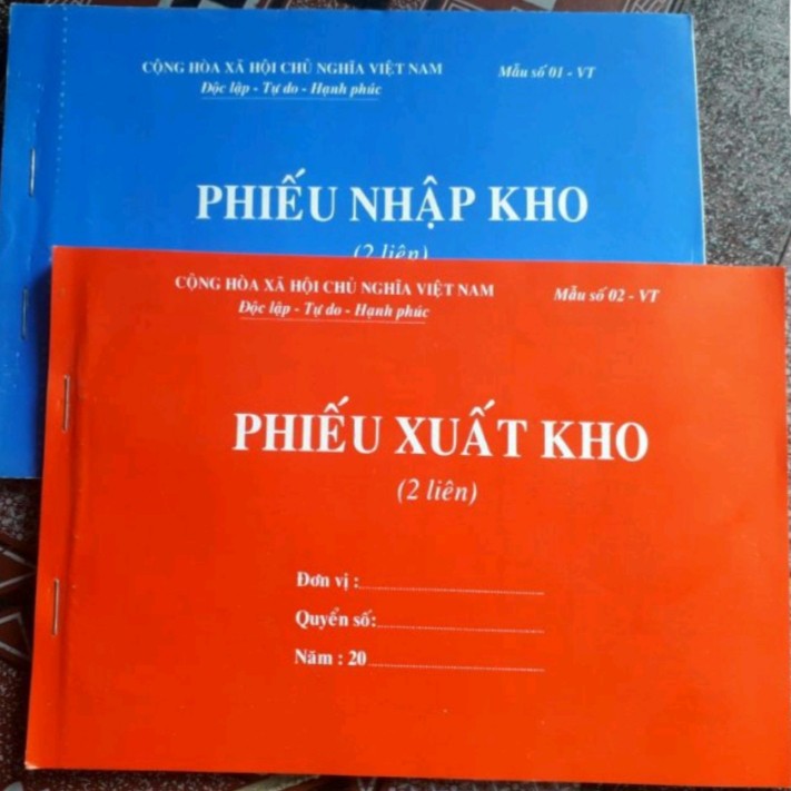 Phiếu xuất kho ,nhâp kho A5 2 liên loại dày