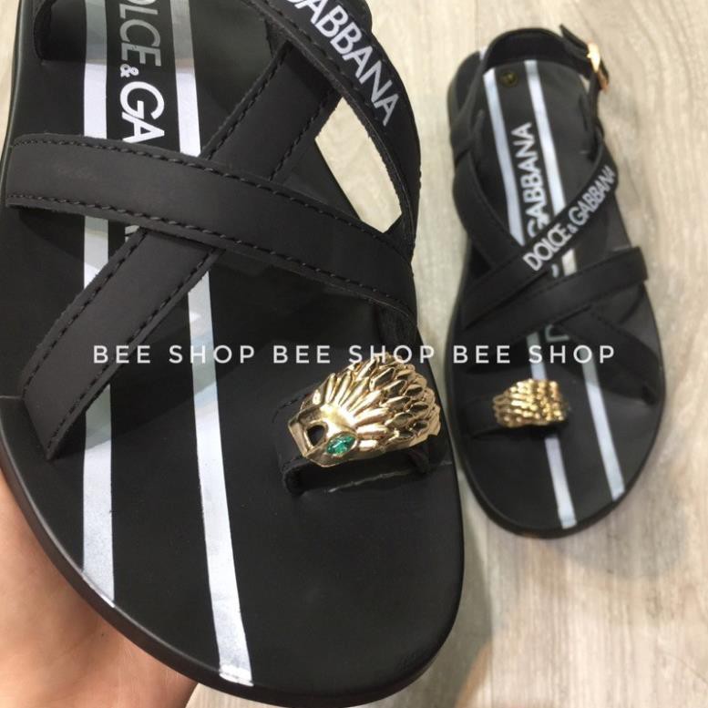 Dép quai hậu DG da bò đế cao su - Dép sandal DG nam - Dép xỏ ngón - Bee Shop -az1