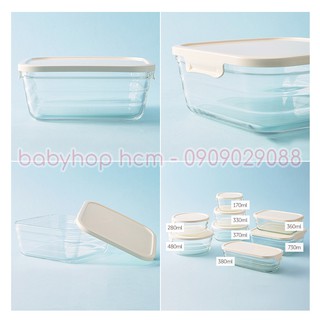 Hộp thủy tinh chịu nhiệt Lock&Lock Easy Seal Container P-0810 [370ML] P-0815 [480ML] P-0811 [730ML] Hàng P&Q