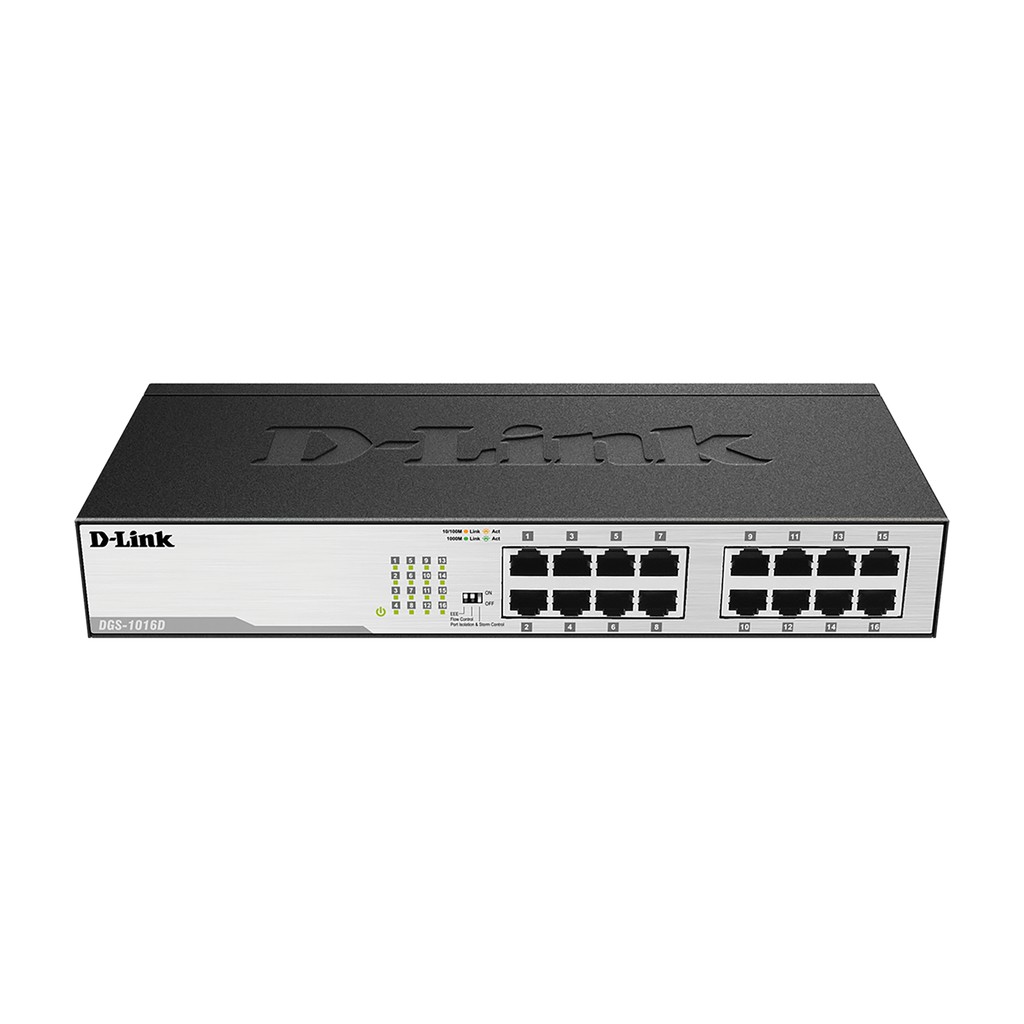 Switch 16 cổng Gigabit D-LINK DGS 1016C (VỎ KIM LOẠI)