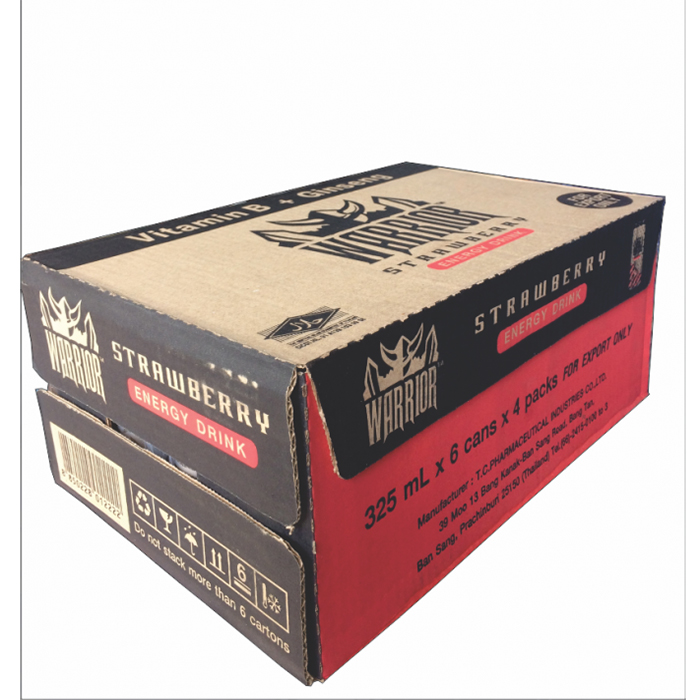 Thùng 24 Lon Nước Tăng Lực Warrior 325ml - Bao bì thay đổi theo tùy đợt nhập hàng