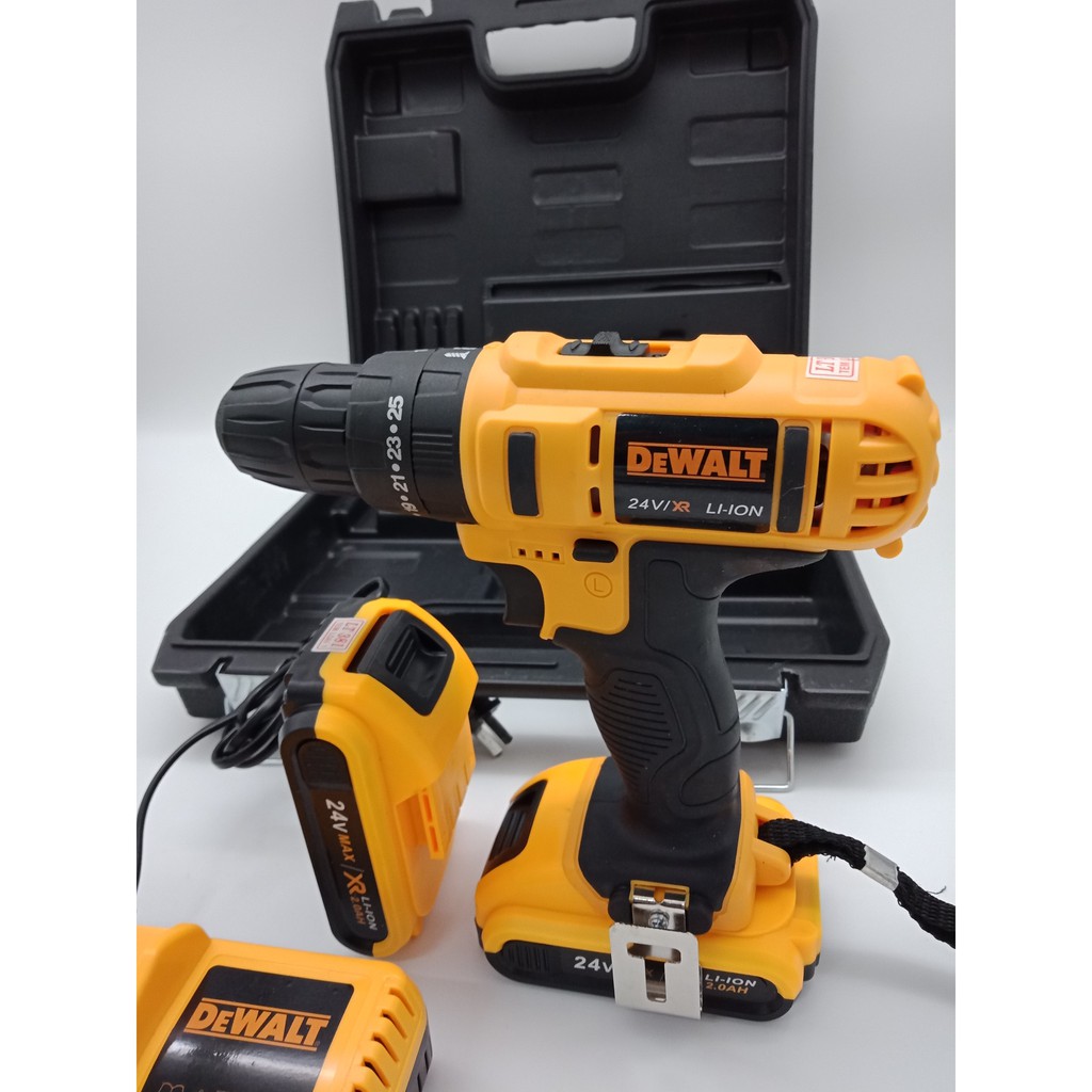 Máy Khoan Tường, Bê Tông DEWALT 24V Có Búa - [ TẶNG Phụ Kiện 22 Chi tiết ] - Pin 5 Cell - Máy Bắt Vít - Máy Bắn Tôn