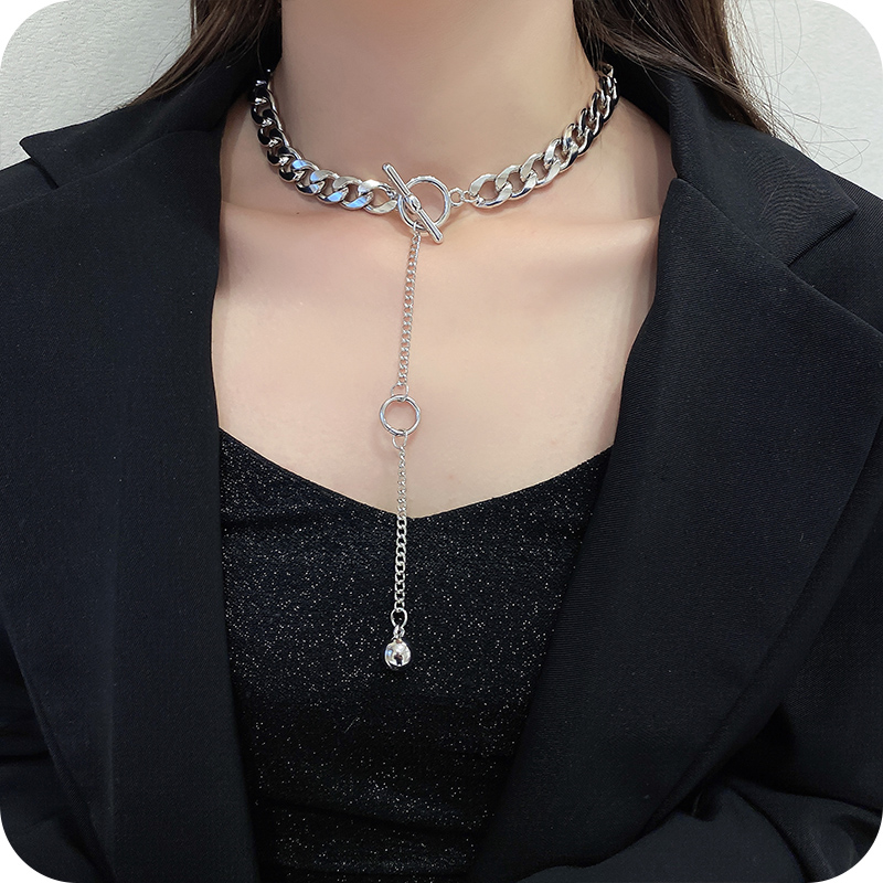 Dây Chuyền Choker Màu Bạc Kiểu Hàn Quốc Xinh Xắn Cho Nữ